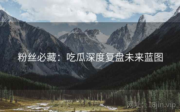 粉丝必藏：吃瓜深度复盘未来蓝图