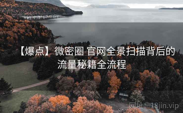 【爆点】微密圈 官网全景扫描背后的流量秘籍全流程