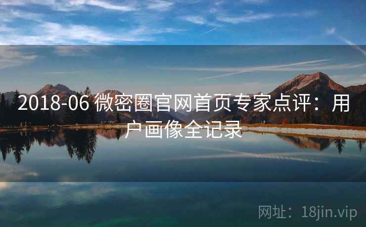 2018-06 微密圈官网首页专家点评：用户画像全记录